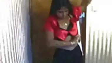 Homemade solo tape with Indian chick stripping in front of a