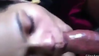 Horny girl sucking her boyfriend cock like lollipop