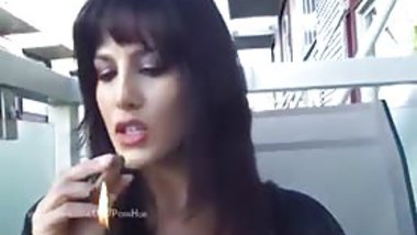 Indian Pornstar Sunny Leone likes Smoking Cigars 