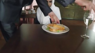 Girl fingers a public Hungry Woman Gets Food and Fuck