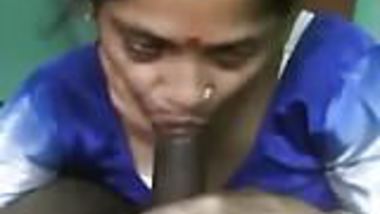 Satin Silk Saree maid sucking dick