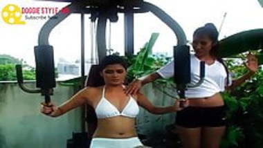 Indian Desi Girl Sexy Workout In Rain-HD