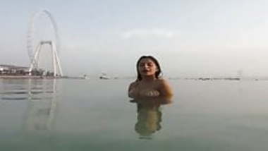 Beautiful Simran Kaur getting naked in the beach