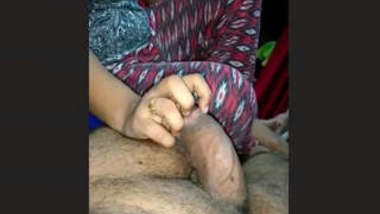 Desi Bhabhi Playing with Husband Penis