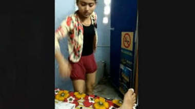 Cute look Desi girl Wering Cloths After Sex