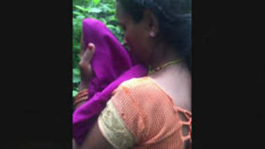 Pregnant Tamil wife Exposed By Lover In Jungle