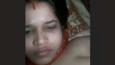 Horny Desi Bhabhi Pressing Her Boobs and Fingerring
