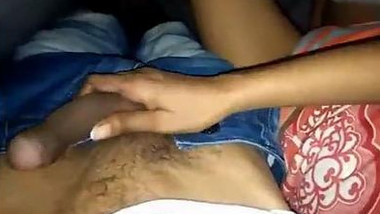 Horny desi bhabi handjob n try to inserting hubby’s cock her pussy inside the blanket