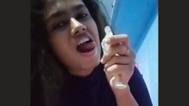 Ambika Krishnan Drinking Boyfriend Spem from Condom