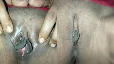 Indian wife fingering and rubbing her juicy pussy