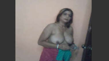 Desi village aunty caught with her son friend