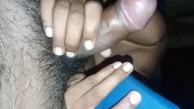 horny desi wife playing with hubbys thick cock