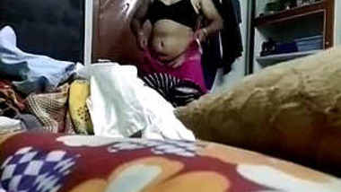 Desi tamil mom chenging n saree wearing record by Secretly