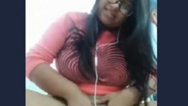 Hot Indian Girl fingering pussy video call with lover
