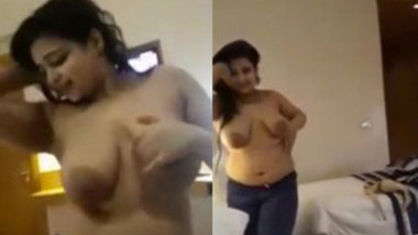 Desi Busty Wife Dancing Nude Ashique-Banaya in Hotel Room
