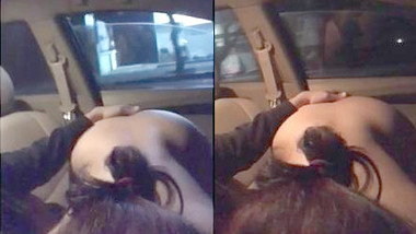 Daring nude Delhi wife sucking hubby’s cock in moving car