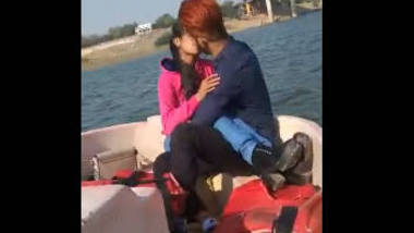 Desi lover kiss in boat