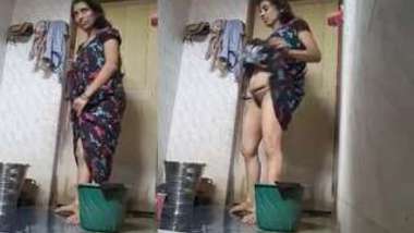 Indian can see the hidden camera that films her stripping for XXX bathing
