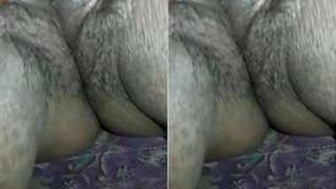 Horny Desi husband makes XXX video of his chubby wife's hairy twat