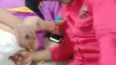 Desi mom lies next to stepson and kisses his lips in front of camera