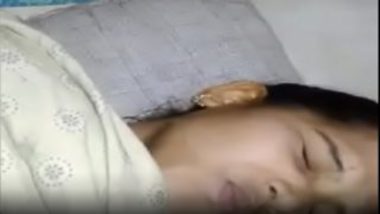 Pressing big boobs of gujarati wife during sex