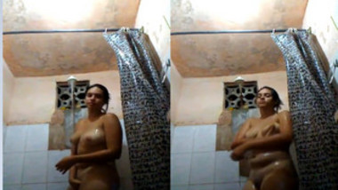 Desi girl knows about hidden camera in shower room but she doesn't mind