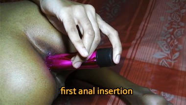 ayushi's first anal insertion experience masturbation horny cam girl (its too hard)