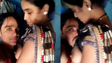 Desi boy begins sex with comely GF by kissing her hard XXX nipples
