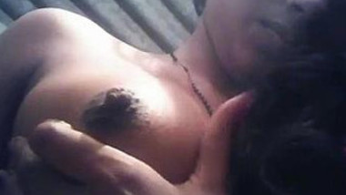 Indian webcam girl squeezes soft breasts in close-up porn video