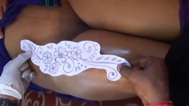 Tamil housewife gets tatto