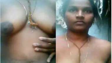 Busty young Indian woman betrays husband performing XXX webcam show