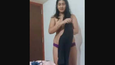 Desi Girl After Fucking Dress Change Captured by Lover