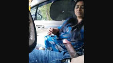 Desi Bhabhi is back with 2 more Clips Video call and Blowjob in Running Car