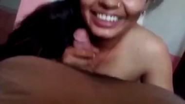 Desi girl sucking lover Dick