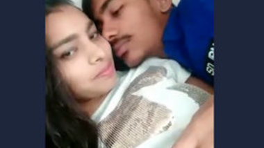 Cute Desi Couple Kissing Romance Home alone