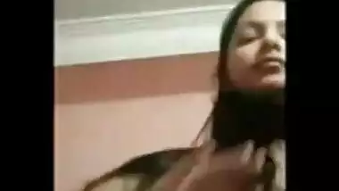 Indian college busty babe riding her lover