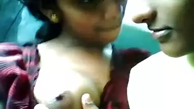 Sucking boobs of Telugu girl in the bus