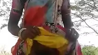 Indian Adivasi girl showcasing her private body parts