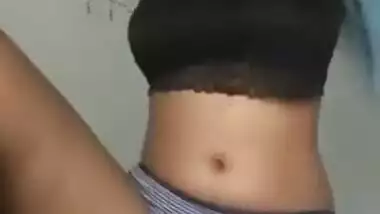 Super cute Lankan girl teasing on selfie cam
