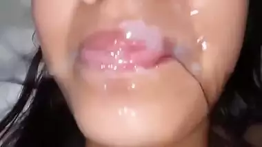 Girlfriend Takes Cum In Mouth For First Time