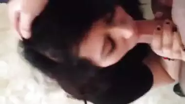 Indian NRI girl sucking her boyfriends cock and boob show