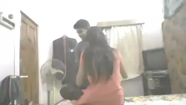 Desi kolkata lovers boobs sucking kissing hot romance in room captured by BF