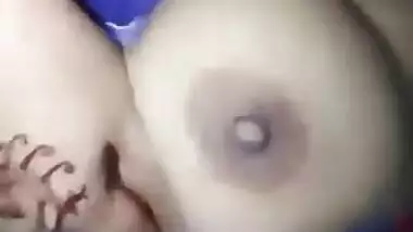 Cute horny Desi XXX girl fingering pussy on a selfie cam