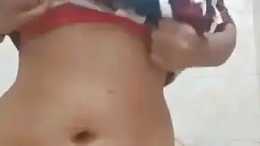 Horny Bangladeshi girl fingering her both holes