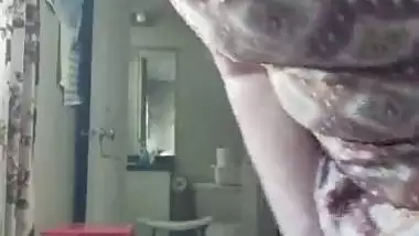 Indian aunty vacuuming