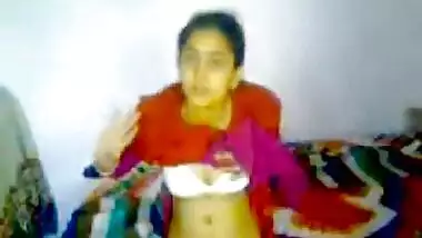 Desi girl stripping naked and sucking dick