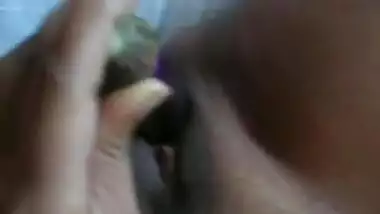 perfect south indian wife fingered ass and brinjal fuck