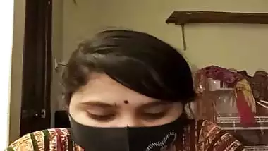 Cute masked girl naked thick boobs and sexy pussy