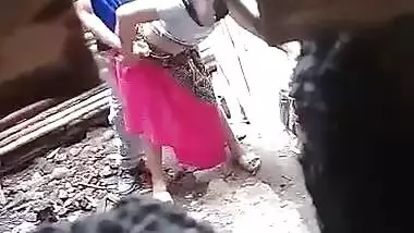 Desi lover secretly captured during outdoor fucking