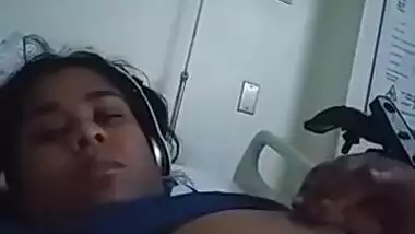 Horny Desi Hot Girl playing with tits